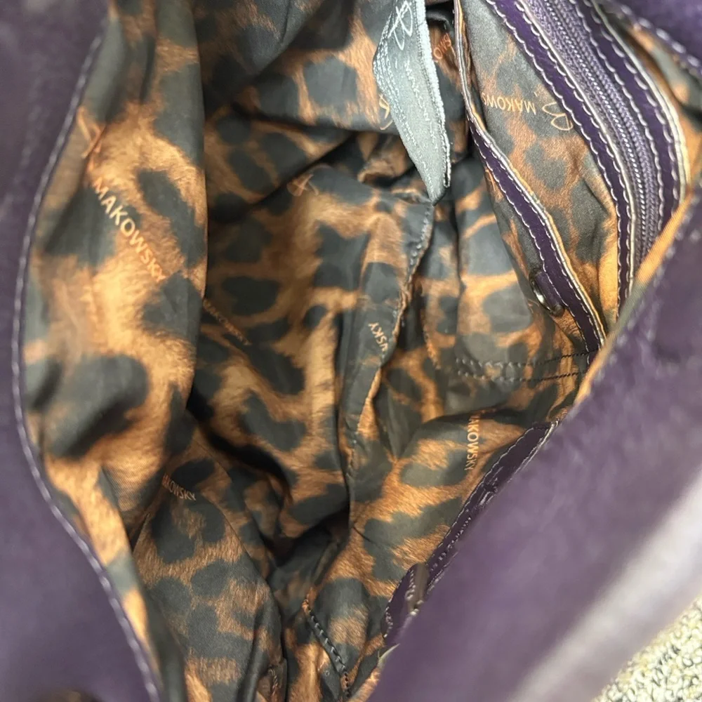 B.Makowsky Purple Leather Crossbody - Picture 6 of 6